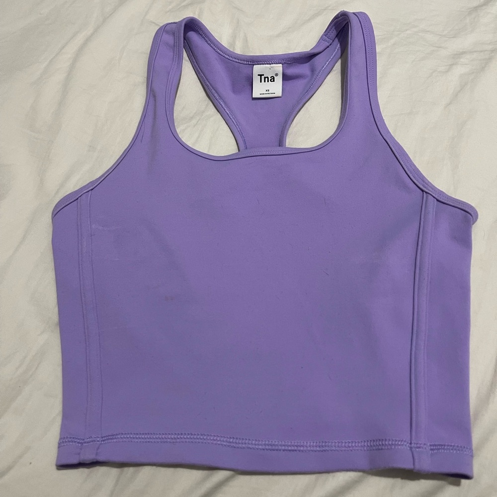 TNA Ascot Cropped Racerback Tank Top - Size XS